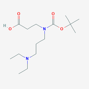3-{[(Tert-butoxy)carbonyl][3-(diethylamino)propyl]amino}propanoic acid - 1208370-74-4