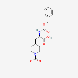 (2R)-2-(Benzyloxycarbonylamino)-3-(1-tert-butoxycarbonyl-4-piperidyl)propanoic acid - 2306248-70-2