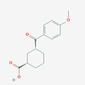 (1S,3R)-3-(4-methoxybenzoyl)cyclohexane-1-carboxylic acid - 735269-73-5