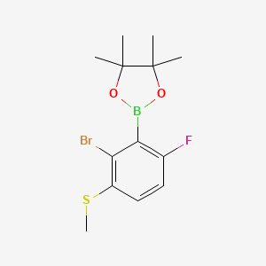 2-Bromo-6-fluoro-3-(methylthio)phenylboronic acid pinacol ester - 2121512-00-1