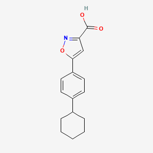 5-(4-Cyclohexylphenyl)-1,2-oxazole-3-carboxylic acid - 1105637-19-1