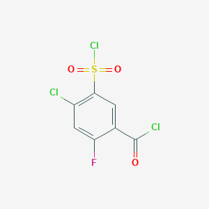 4-Chloro-5-(chlorosulfonyl)-2-fluorobenzoyl chloride - 1602712-84-4