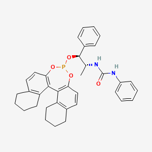 1-[(1S,2R)-1-(12,14-dioxa-13-phosphapentacyclo[13.8.0.02,11.03,8.018,23]tricosa-1(15),2(11),3(8),9,16,18(23)-hexaen-13-yloxy)-1-phenylpropan-2-yl]-3-phenylurea - 1858224-21-1