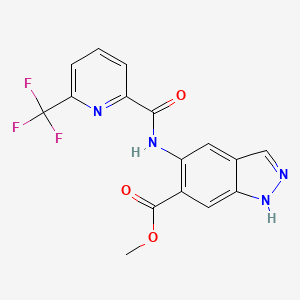 Methyl 5-[[6-(trifluoromethyl)pyridine-2-carbonyl]amino]-1H-indazole-6-carboxylate - 1799836-52-4
