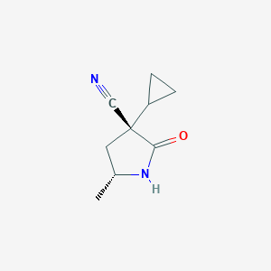 (3R,5R)-3-Cyclopropyl-5-methyl-2-oxo-pyrrolidine-3-carbonitrile - 1462290-03-4