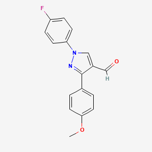 1-(4-Fluorophenyl)-3-(4-methoxyphenyl)-1H-pyrazole-4-carbaldehyde - 618098-60-5