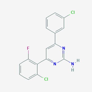 4-(2-Chloro-6-fluorophenyl)-6-(3-chlorophenyl)pyrimidin-2-amine - 1354918-72-1