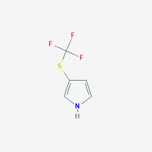 1H-Pyrrole, 3-[(trifluoromethyl)thio]- - 62665-28-5