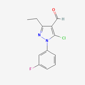 5-Chloro-3-ethyl-1-(3-fluorophenyl)-1H-pyrazole-4-carbaldehyde - 1270722-72-9