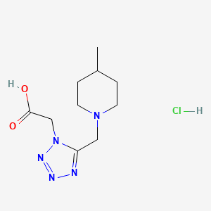 {5-[(4-methylpiperidin-1-yl)methyl]-1{H}-tetrazol-1-yl}acetic acid - 1211452-25-3