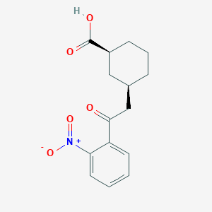(1S,3R)-3-[2-(2-nitrophenyl)-2-oxoethyl]cyclohexane-1-carboxylic acid - 735275-43-1