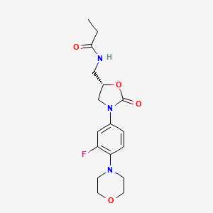(S)-N-((3-(3-fluoro-4-morpholinophenyl)-2-oxooxazolidin-5-yl)methyl)propionamide - 216869-17-9