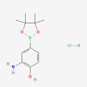 2-Amino-4-(4,4,5,5-tetramethyl-1,3,2-dioxaborolan-2-yl)phenol hydrochloride - 1357387-53-1