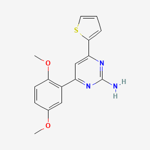 4-(2,5-Dimethoxyphenyl)-6-(thiophen-2-yl)pyrimidin-2-amine - 1354918-90-3