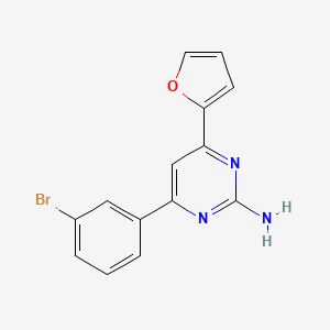 4-(3-Bromophenyl)-6-(furan-2-yl)pyrimidin-2-amine - 1354926-73-0