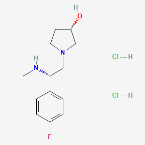 (3S)-1-[(2S)-2-(4-fluorophenyl)-2-(methylamino)ethyl]pyrrolidin-3-ol;dihydrochloride - 1260617-85-3