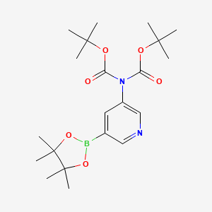 5-(Bis-Boc-Amino)pyridine-3-boronic acid pinacol ester - 1032758-79-4