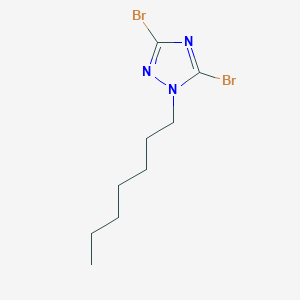 3,5-Dibromo-1-heptyl-1H-1,2,4-triazole - 1240572-20-6