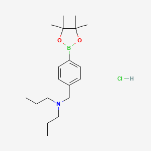 4-((Di-N-propylamino)methyl)phenylboronic acid pinacol ester hydrochloride - 2724208-22-2