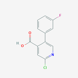 2-Chloro-5-(3-fluorophenyl)pyridine-4-carboxylic acid - 1214350-33-0