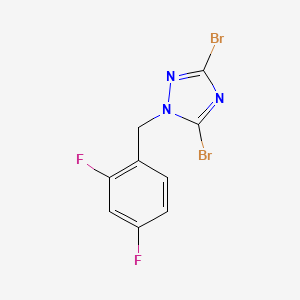3,5-Dibromo-1-[(2,4-difluorophenyl)methyl]-1H-1,2,4-triazole - 1240580-09-9