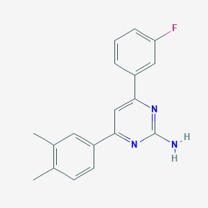 4-(3,4-Dimethylphenyl)-6-(3-fluorophenyl)pyrimidin-2-amine - 1354915-94-8