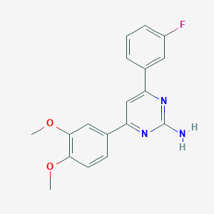 4-(3,4-Dimethoxyphenyl)-6-(3-fluorophenyl)pyrimidin-2-amine - 1354939-63-1
