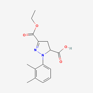 1-(2,3-Dimethylphenyl)-3-(ethoxycarbonyl)-4,5-dihydro-1H-pyrazole-5-carboxylic acid - 1264041-91-9