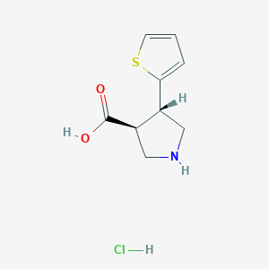 (3S,4S)-4-thiophen-2-ylpyrrolidine-3-carboxylic acid;hydrochloride - 1049740-31-9