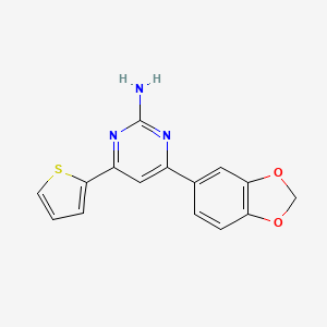 4-(2H-1,3-Benzodioxol-5-yl)-6-(thiophen-2-yl)pyrimidin-2-amine - 1354916-21-4