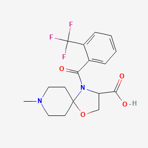 8-Methyl-4-[2-(trifluoromethyl)benzoyl]-1-oxa-4,8-diazaspiro[4.5]decane-3-carboxylic acid - 1326808-64-3