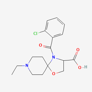 4-(2-Chlorobenzoyl)-8-ethyl-1-oxa-4,8-diazaspiro[4.5]decane-3-carboxylic acid - 1326813-87-9