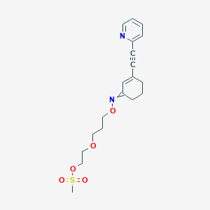 (E)-2-[3-[[[3-(2-Pyridylethynyl)-2-cyclohexen-1-ylidene]amino]oxy]propoxy]ethyl Methanesulfonate - 1451015-35-2