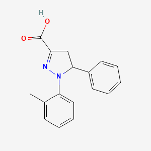 1-(2-Methylphenyl)-5-phenyl-4,5-dihydro-1H-pyrazole-3-carboxylic acid - 858265-45-9