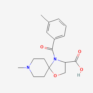 8-Methyl-4-(3-methylbenzoyl)-1-oxa-4,8-diazaspiro[4.5]decane-3-carboxylic acid - 1326808-40-5