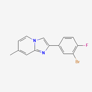 2-(4-Bromo-3-fluorophenyl)-7-methylimidazo[1,2-a]pyridine - 1550406-35-3