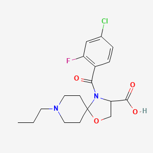 4-(4-Chloro-2-fluorobenzoyl)-8-propyl-1-oxa-4,8-diazaspiro[4.5]decane-3-carboxylic acid - 1326808-79-0