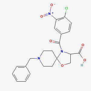 8-Benzyl-4-(4-chloro-3-nitrobenzoyl)-1-oxa-4,8-diazaspiro[4.5]decane-3-carboxylic acid - 1326808-84-7