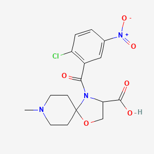 4-(2-Chloro-5-nitrobenzoyl)-8-methyl-1-oxa-4,8-diazaspiro[4.5]decane-3-carboxylic acid - 1326811-31-7