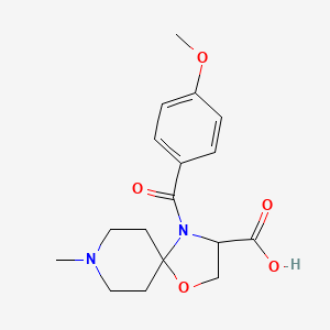 4-(4-Methoxybenzoyl)-8-methyl-1-oxa-4,8-diazaspiro[4.5]decane-3-carboxylic acid - 1326812-90-1
