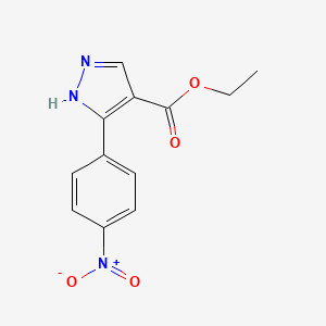 Ethyl 5-(4-nitrophenyl)-1H-pyrazole-4-carboxylate - 35487-11-7