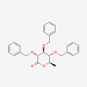(3R,4S,5R,6R)-3,4,5-Tris(benzyloxy)-tetrahydro-6-methylpyran-2-one - 1461750-25-3