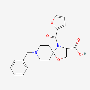 8-Benzyl-4-(furan-2-carbonyl)-1-oxa-4,8-diazaspiro[4.5]decane-3-carboxylic acid - 1326808-53-0