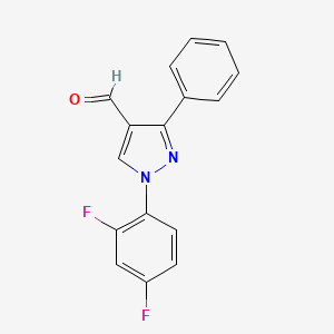 1-(2,4-Difluorophenyl)-3-phenyl-1H-pyrazole-4-carbaldehyde - 618098-74-1