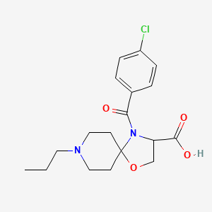 4-(4-Chlorobenzoyl)-8-propyl-1-oxa-4,8-diazaspiro[4.5]decane-3-carboxylic acid - 1326809-93-1