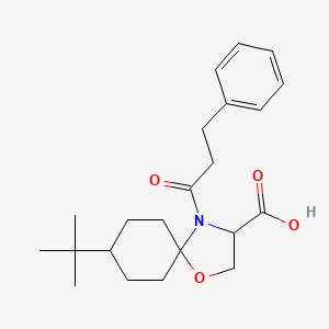 8-tert-Butyl-4-(3-phenylpropanoyl)-1-oxa-4-azaspiro[4.5]decane-3-carboxylic acid - 1326812-52-5
