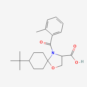 8-tert-Butyl-4-(2-methylbenzoyl)-1-oxa-4-azaspiro[4.5]decane-3-carboxylic acid - 1326811-30-6