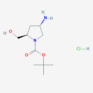 (2R,4S)-tert-Butyl 4-amino-2-(hydroxymethyl)pyrrolidine-1-carboxylate hydrochloride - 1279039-34-7