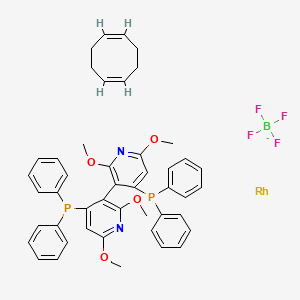(S)-(-)-2,2',6,6'-Tetramethoxy-4,4'-bis(diphenylphosphino)-3,3'-bipyridine(1,5-cyclooctadiene)rhodium(I) BF4, 97% - 1174131-02-2