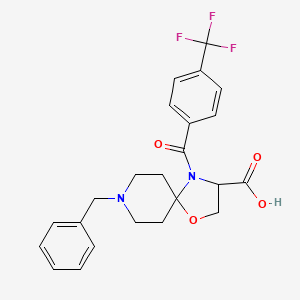 8-Benzyl-4-[4-(trifluoromethyl)benzoyl]-1-oxa-4,8-diazaspiro[4.5]decane-3-carboxylic acid - 1326810-09-6